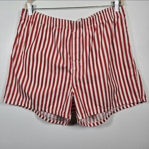 Old Navy Red White Candy Cane Stripe July 4th Pull On Boxer Style Shorts Size XL